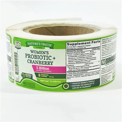 Supplement Healthcare Vitamin Packaging Label